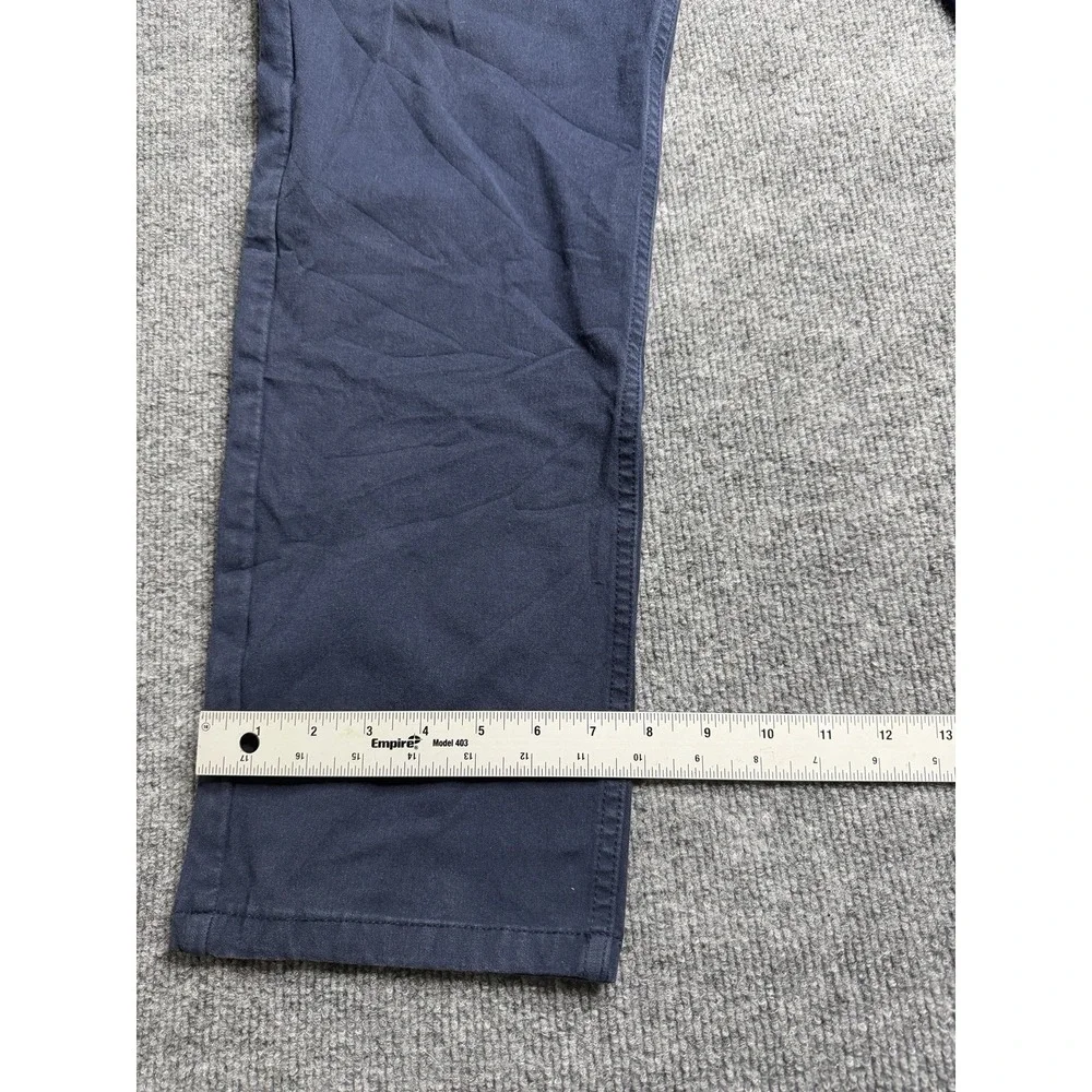 Mugsy Morgans Chino Pant Men's 38x32 Blue Straight Leg Slash Pocket Cotton Blend